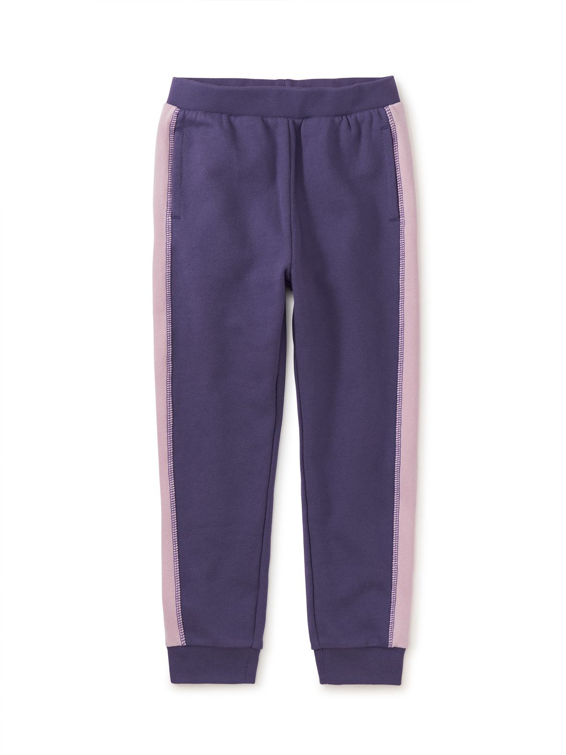 Colorblock Stripe-Out Joggers Dusty Purple