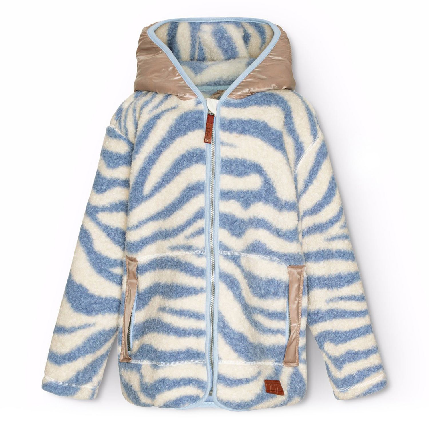 Uberto Fleece Jacket Zebra Blue 