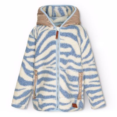 Uberto Fleece Jacket Zebra Blue 