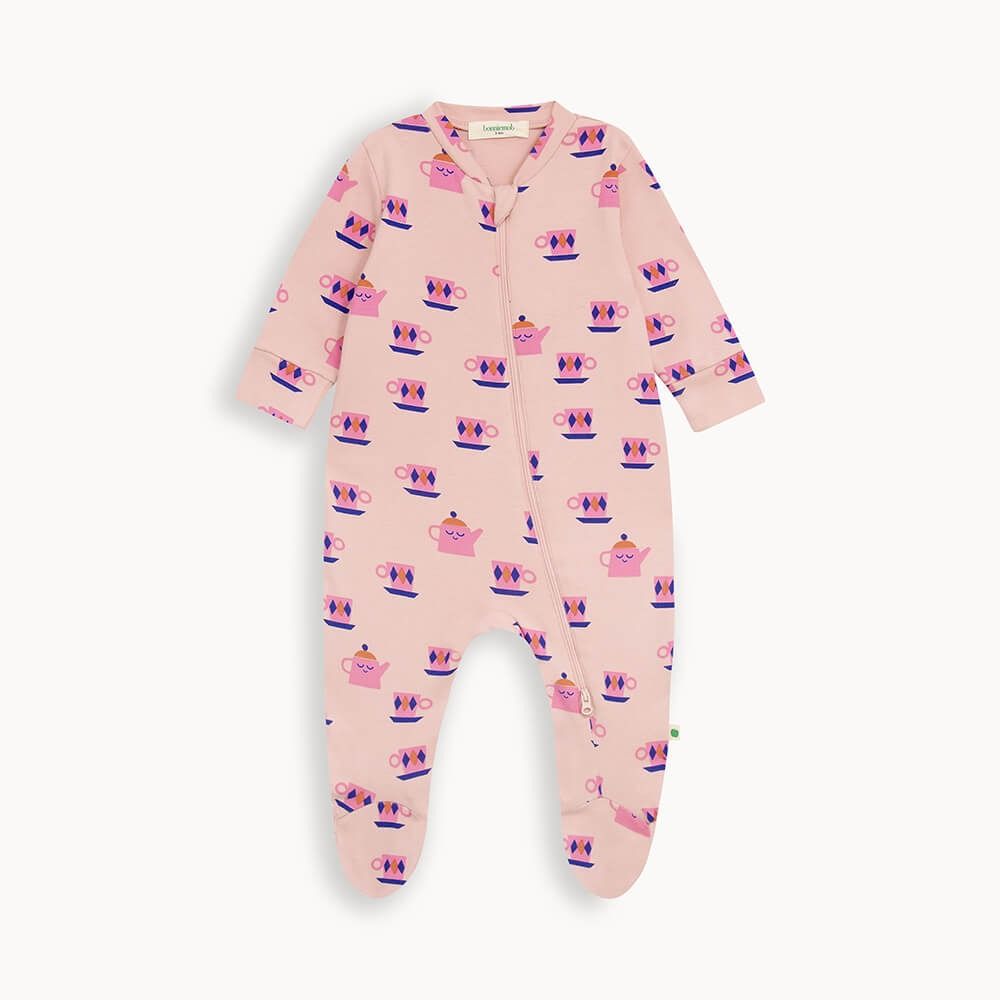 Bayley Zip Front Sleepsuit Tea Time