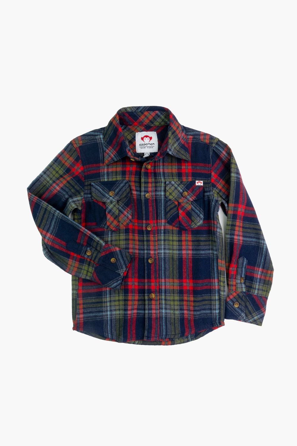 Flannel Shirt Navy/Cranberry Plaid