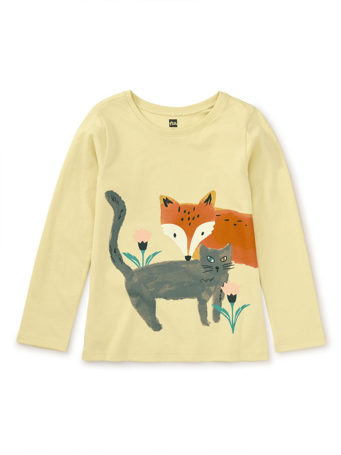 Cat and Fox Double Sided Tee Hay