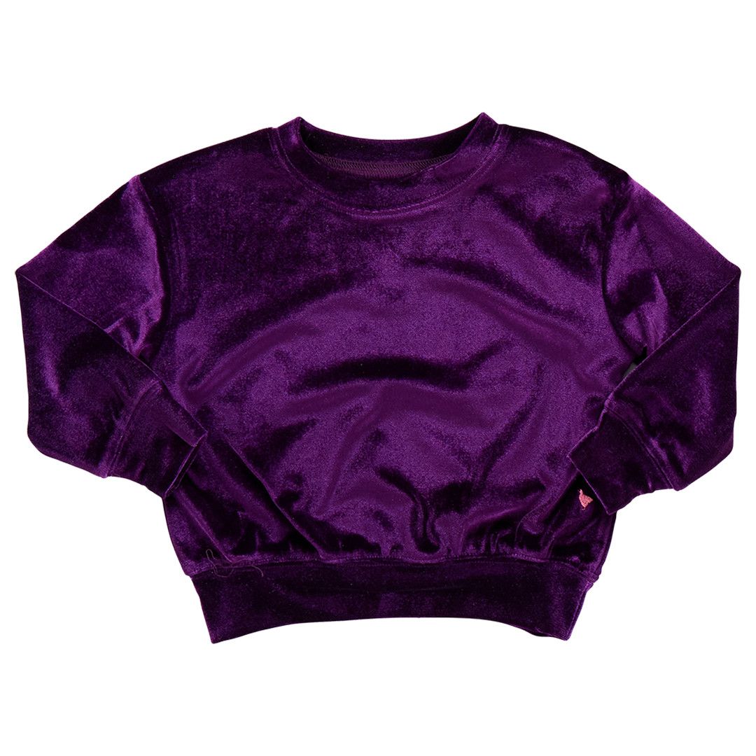 Velour Sweatshirt Plum