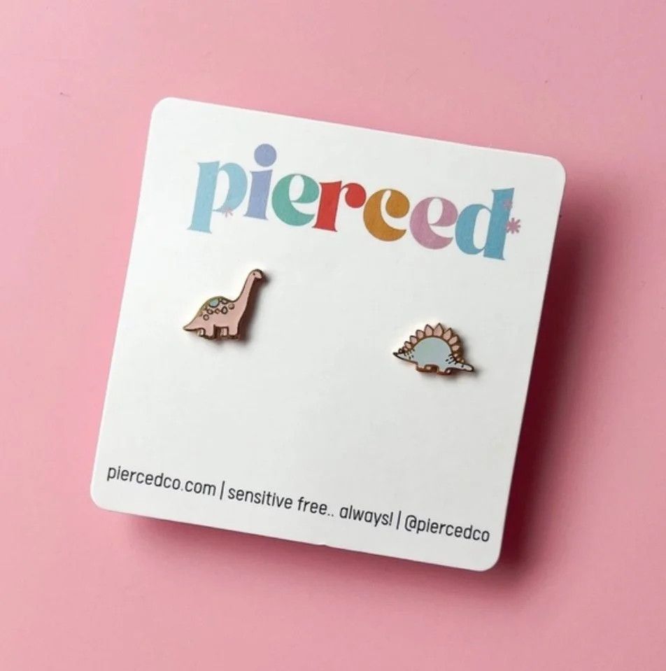 Pastel Dino Screwback Earrings