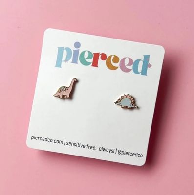 Pastel Dino Screwback Earrings