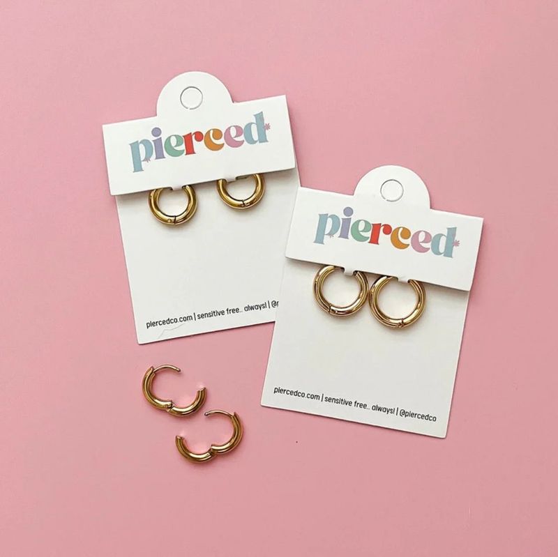 Gold Huggies Hoop Earrings