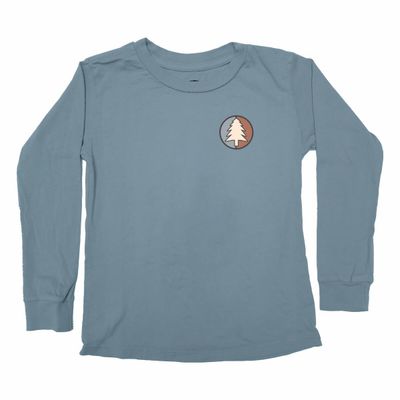 Great Outdoors LS Tee Dusty Blue