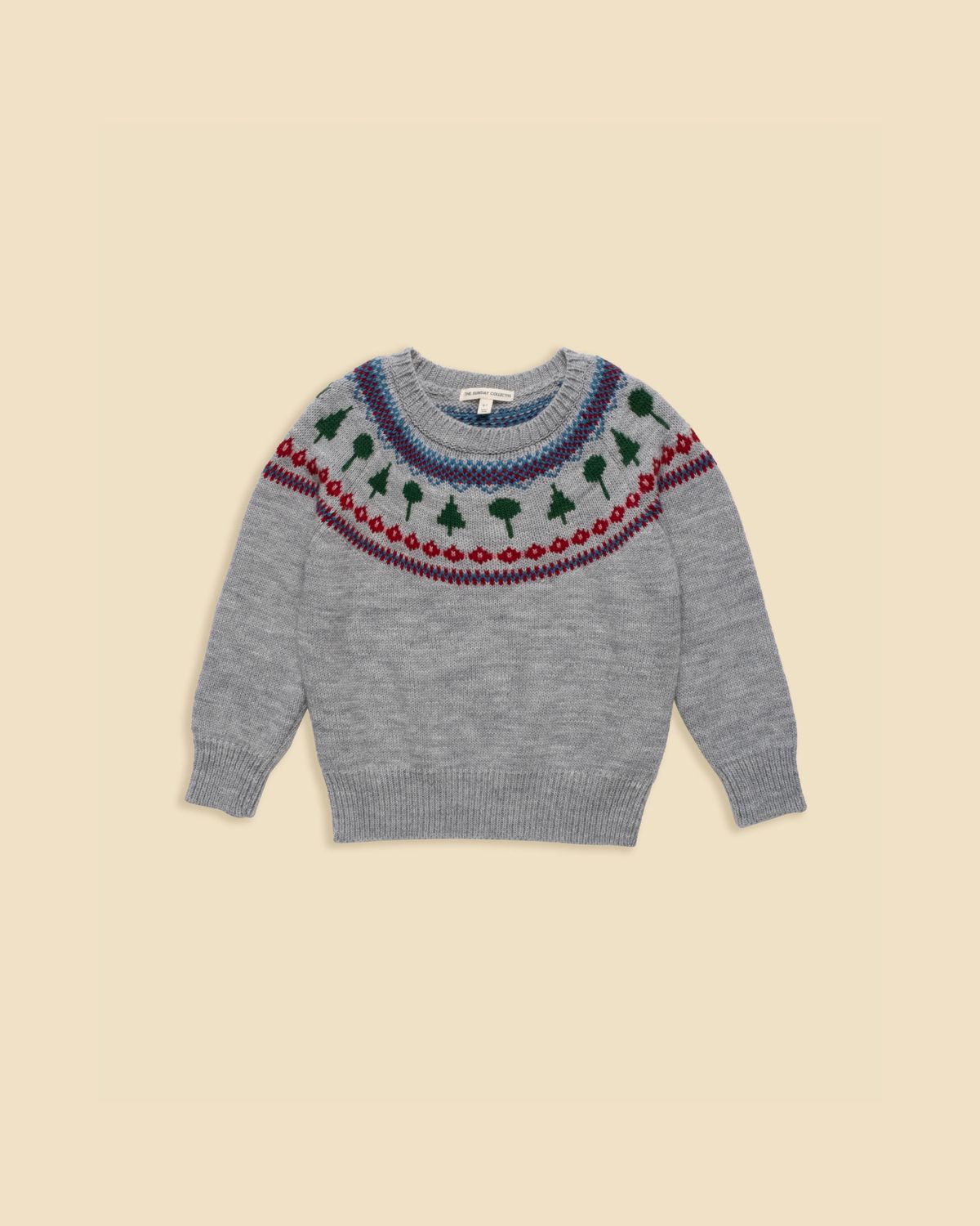 Recess Fair Isle Sweater Heather Grey