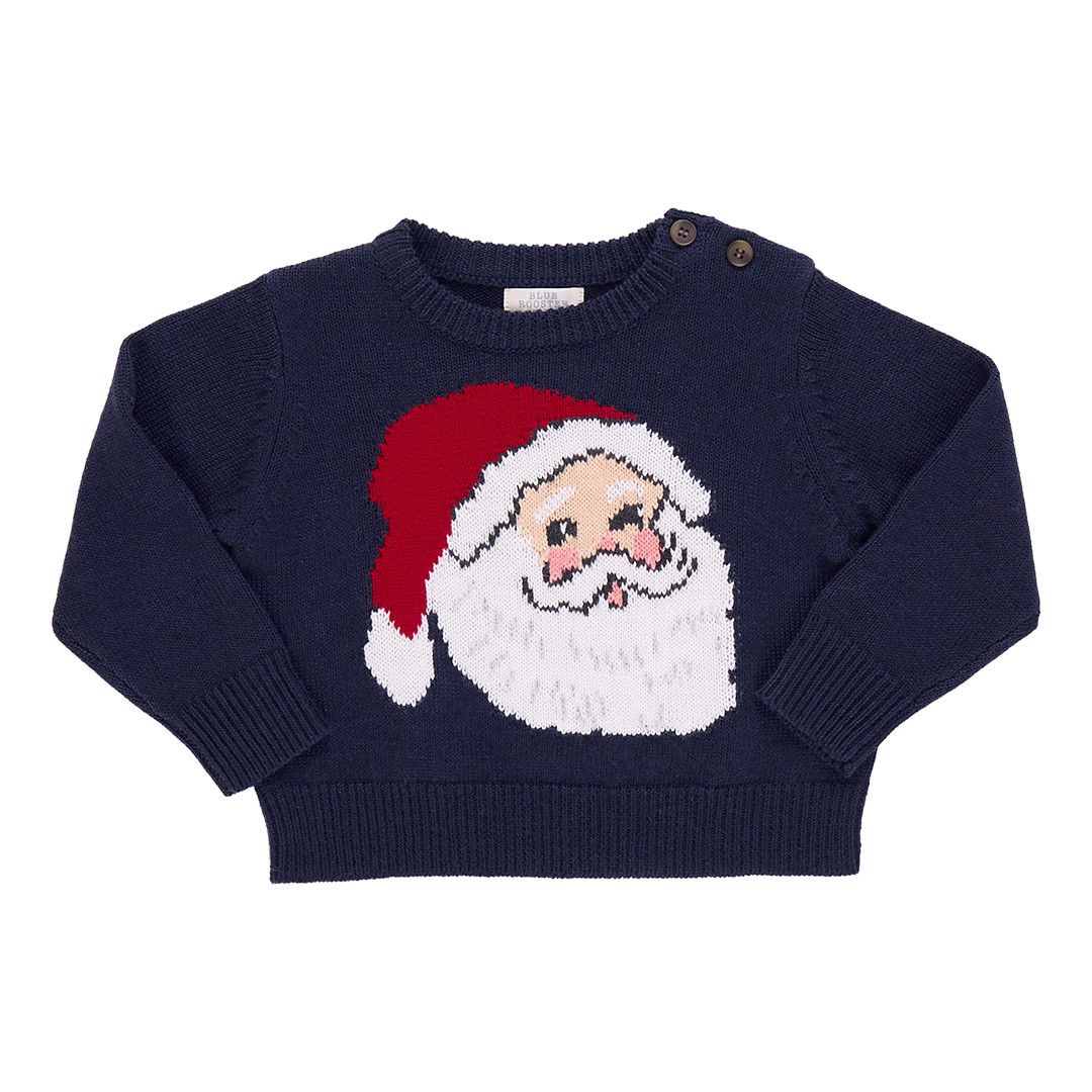 Baby Oliver Sweater Navy Santa