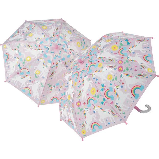 Color Change Umbrella  Rainbow Unicorn Pink