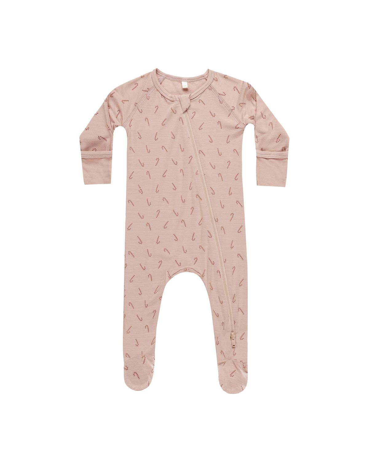 Bamboo Zip Footie Candy Cane