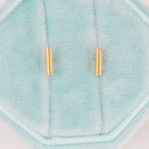 Classic Gold Bar Screwback Earrings