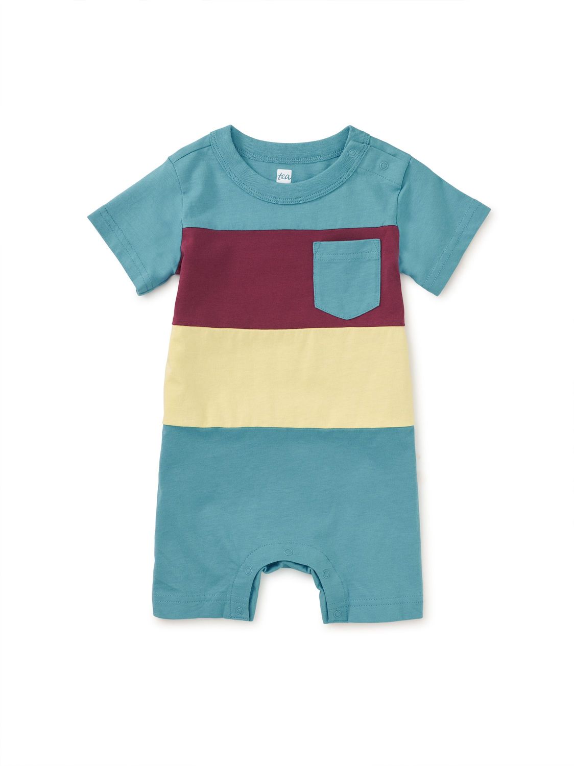 Colorblock Baby Romper Seashore