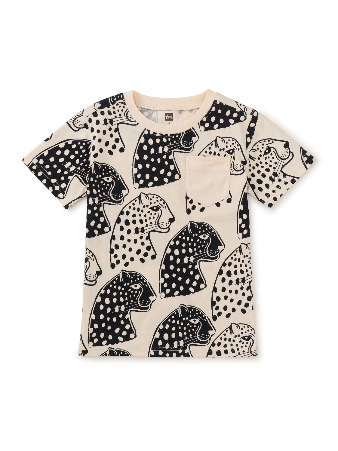 Printed Pocket Tee Block Print Jaguar