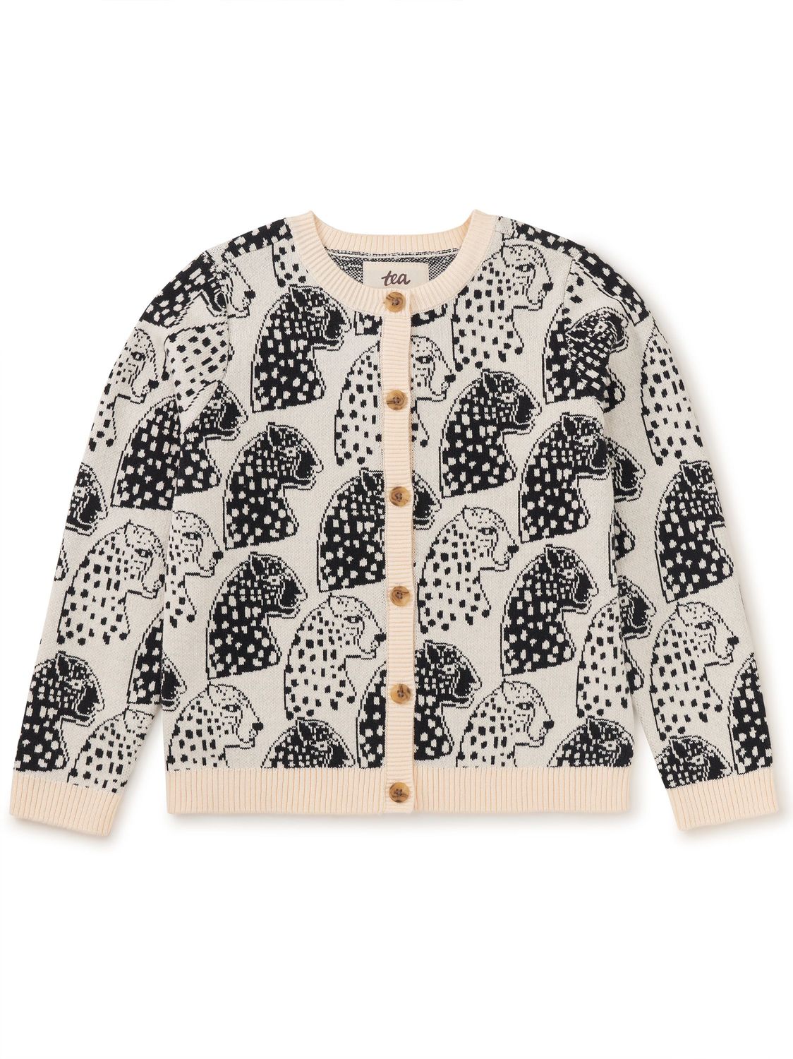 Iconic Cardigan Block Print Jaguars