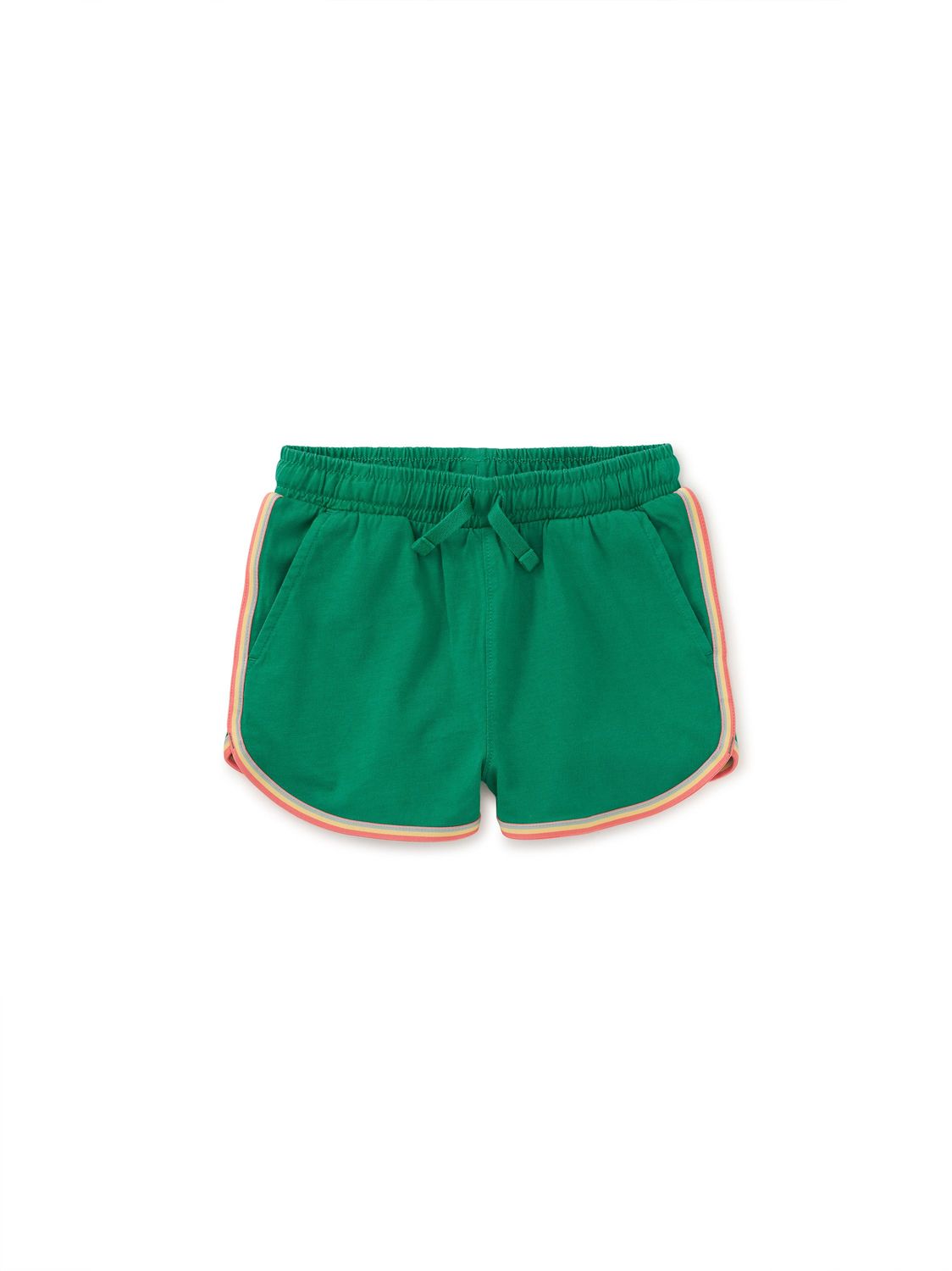 Rainbow Binding Track Shorts Spinach