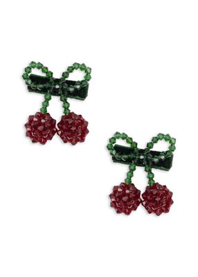 Cherry Hair Clip 2 Pack Red Glitter