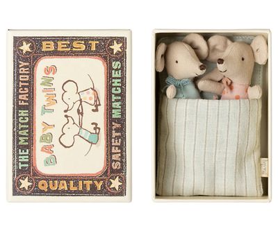Twins, Baby Mice in Matchbox Stars &amp; Dots