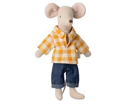 Dad Mouse, Yellow Checked Shirt