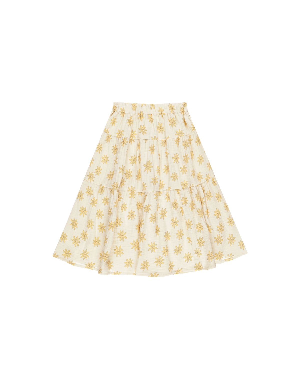 Tiered Midi Skirt Daisies