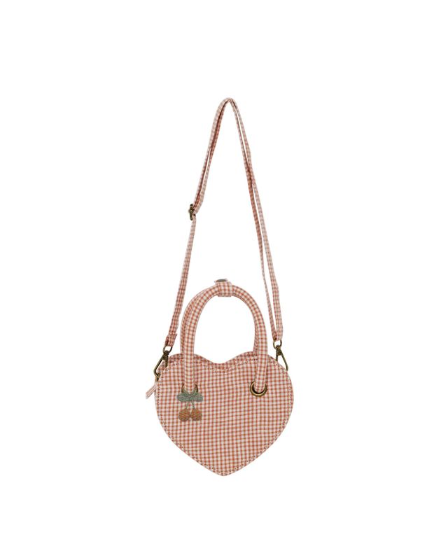 Heart Purse Poppy Gingham