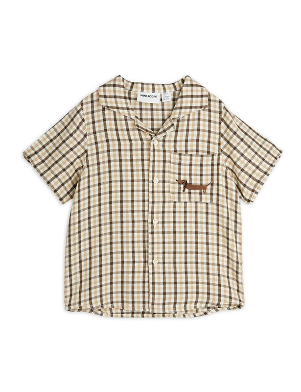 Gingham SS Woven Shirt Dog  