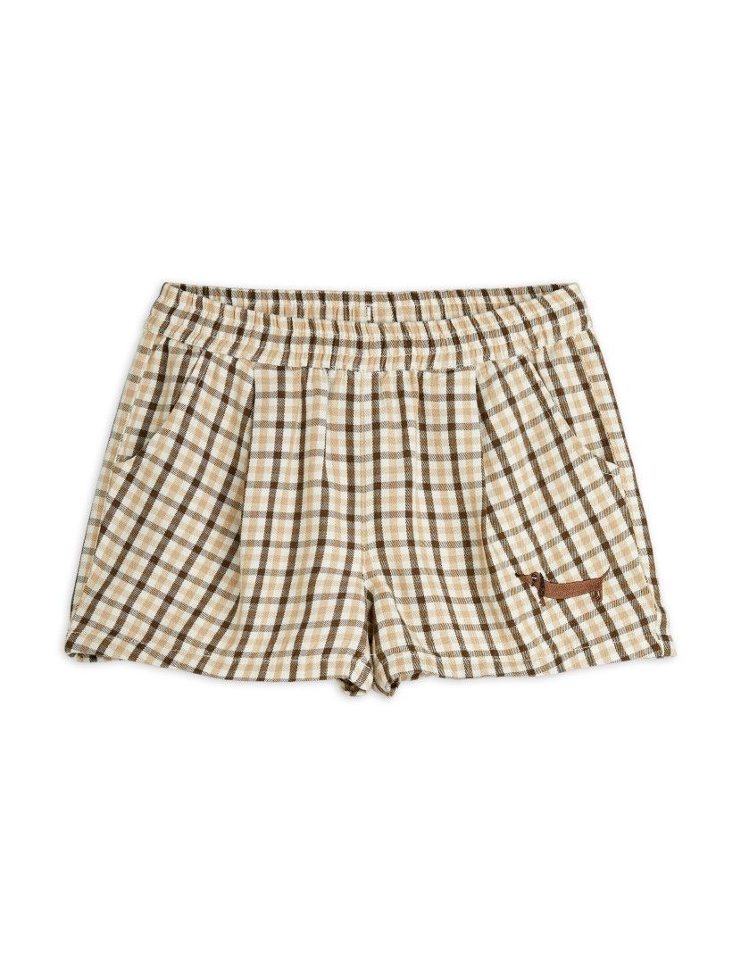  Gingham Woven Shorts Dog  