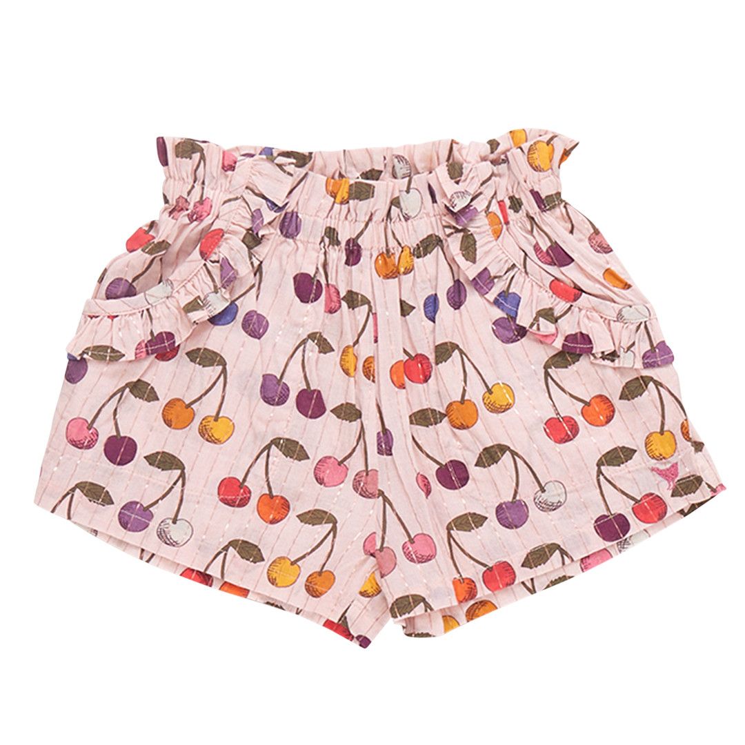 Ruffle Theodore Short Cloud Pink Cherry