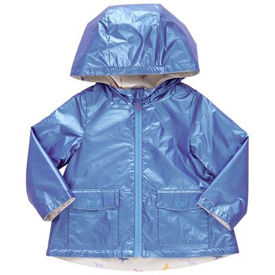 Rafa Rain Coat Blue Metallic