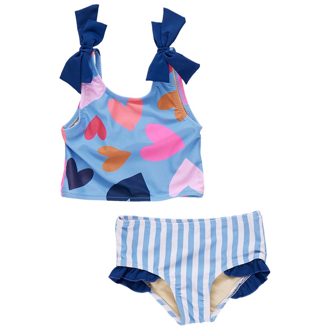Shelly Tankini Multi Tossed Hearts