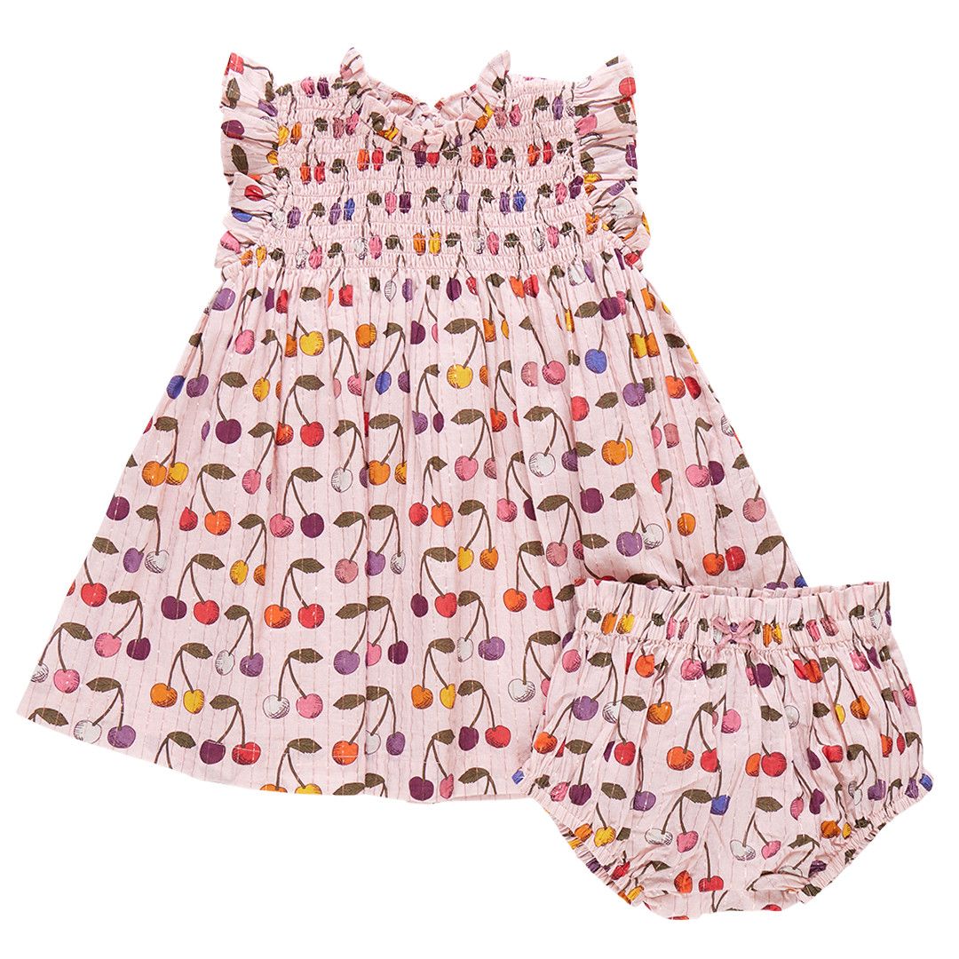 Baby Stevie Dress Set Cloud Pink Cherry