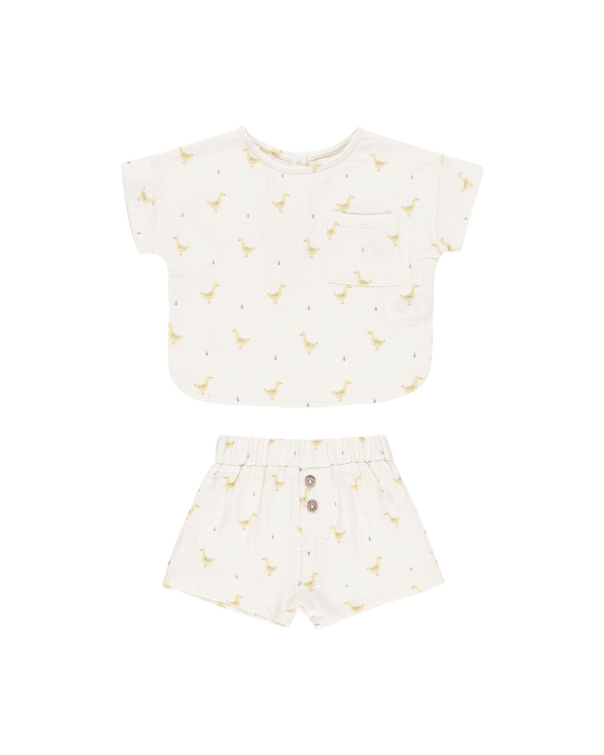 Woven Boxy Top + Short Set Geese