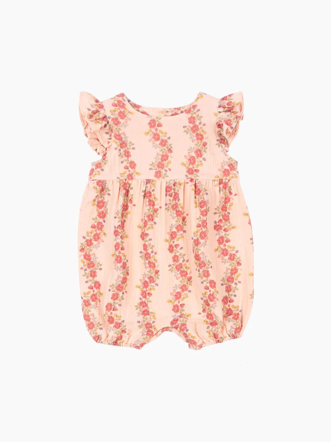 Coco Frill Romper Floria Pink GOTS