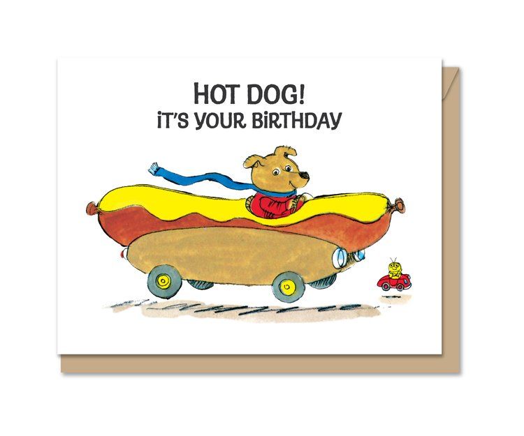 Hot Dog Birthday Card