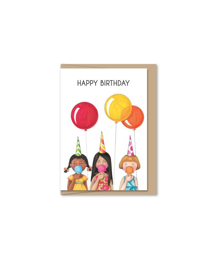 Mini Ice Cream Girls Birthday Card