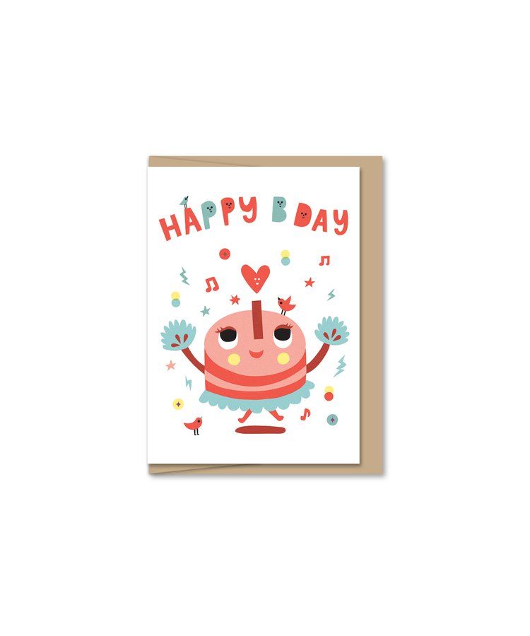 Mini  Pom Pom Birthday Card