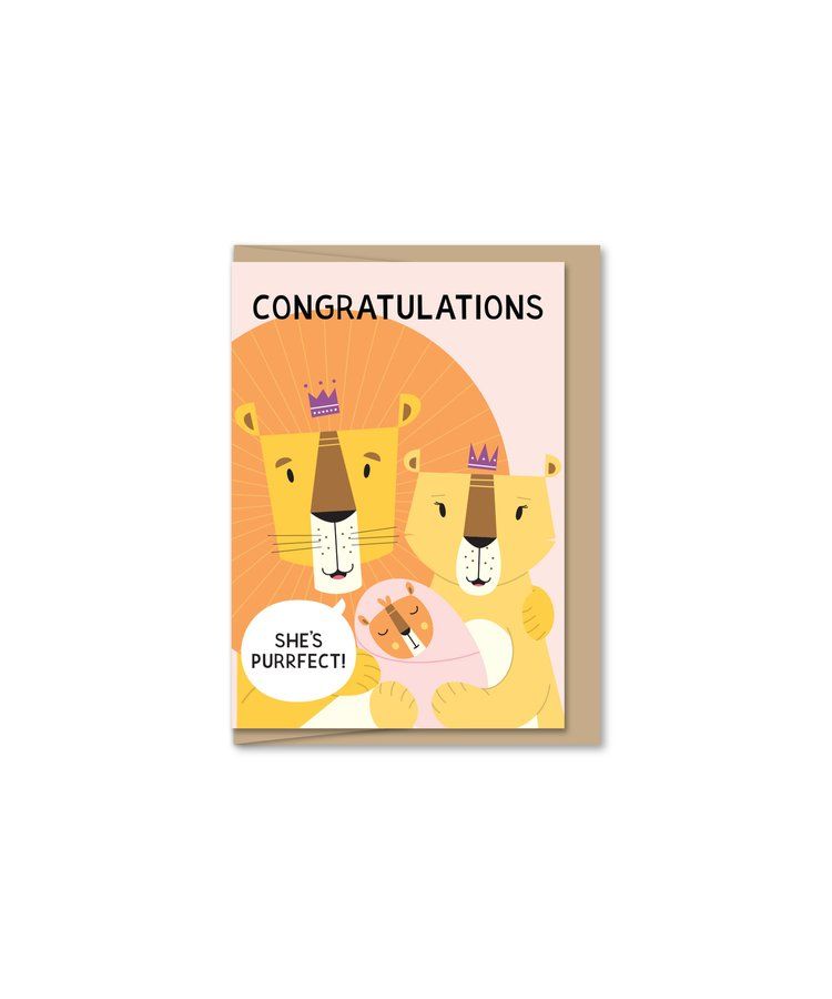 Mini  Purrfect Girl Birthday Card