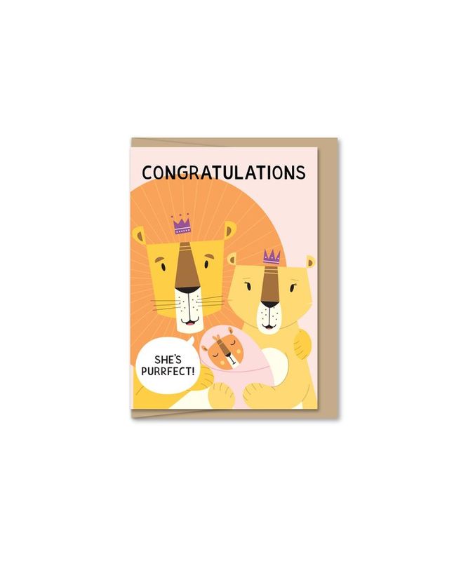 Mini  Purrfect Girl Birthday Card