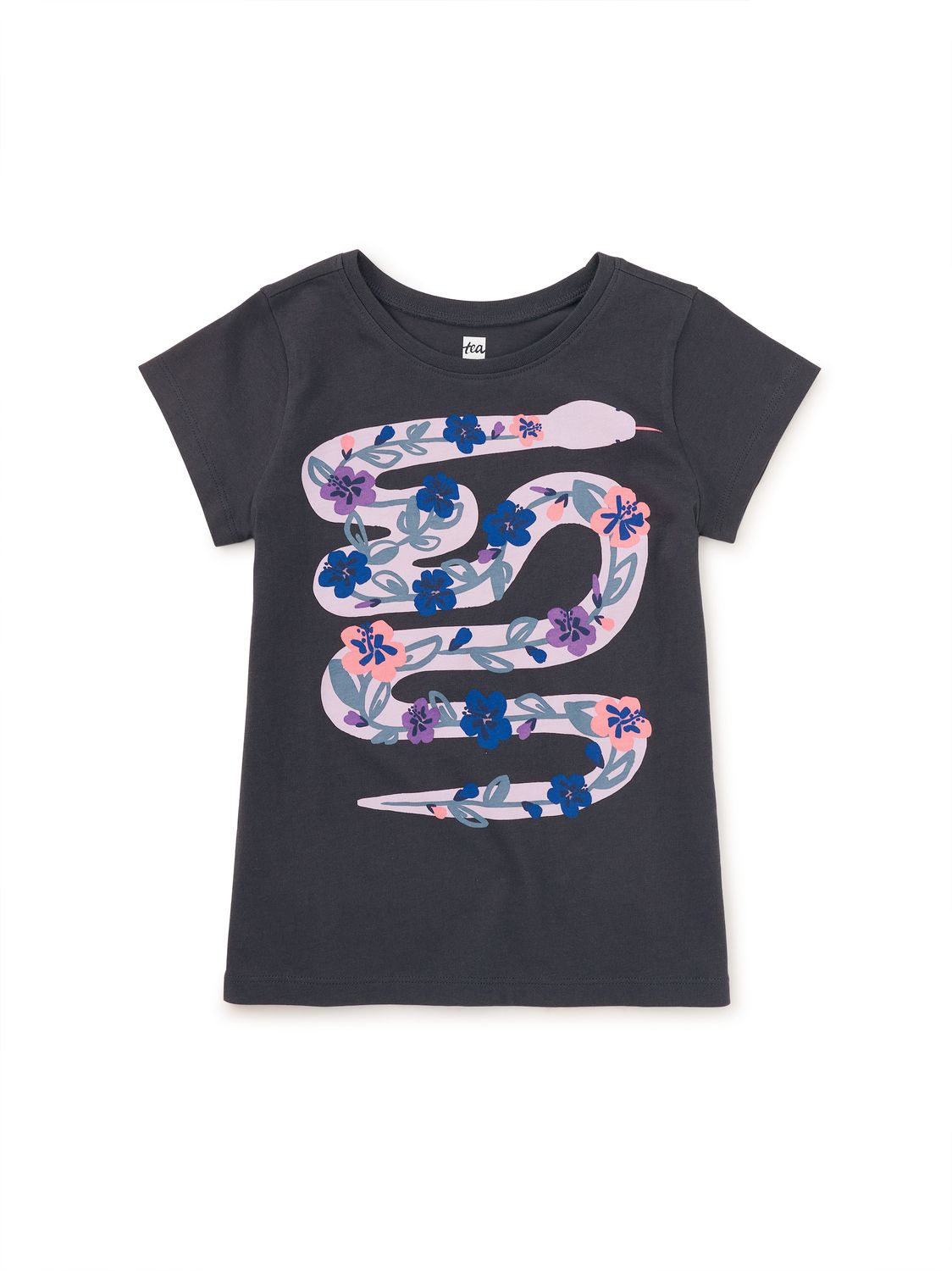 Floral Snake Graphic Tee Indigo