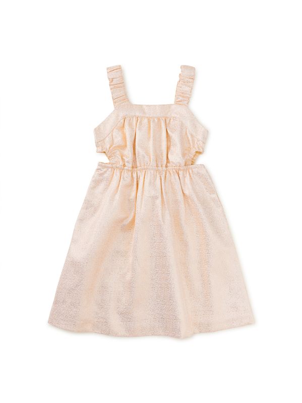 Sparkle Cut-Out Dress Metallic Gold