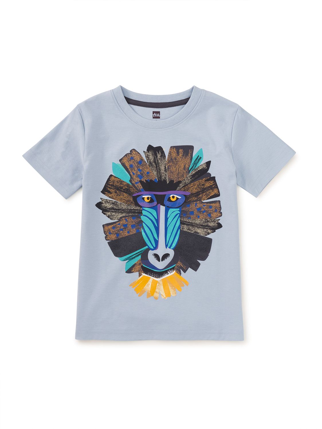 Mandrill Monkey Graphic Tee Blue Fog