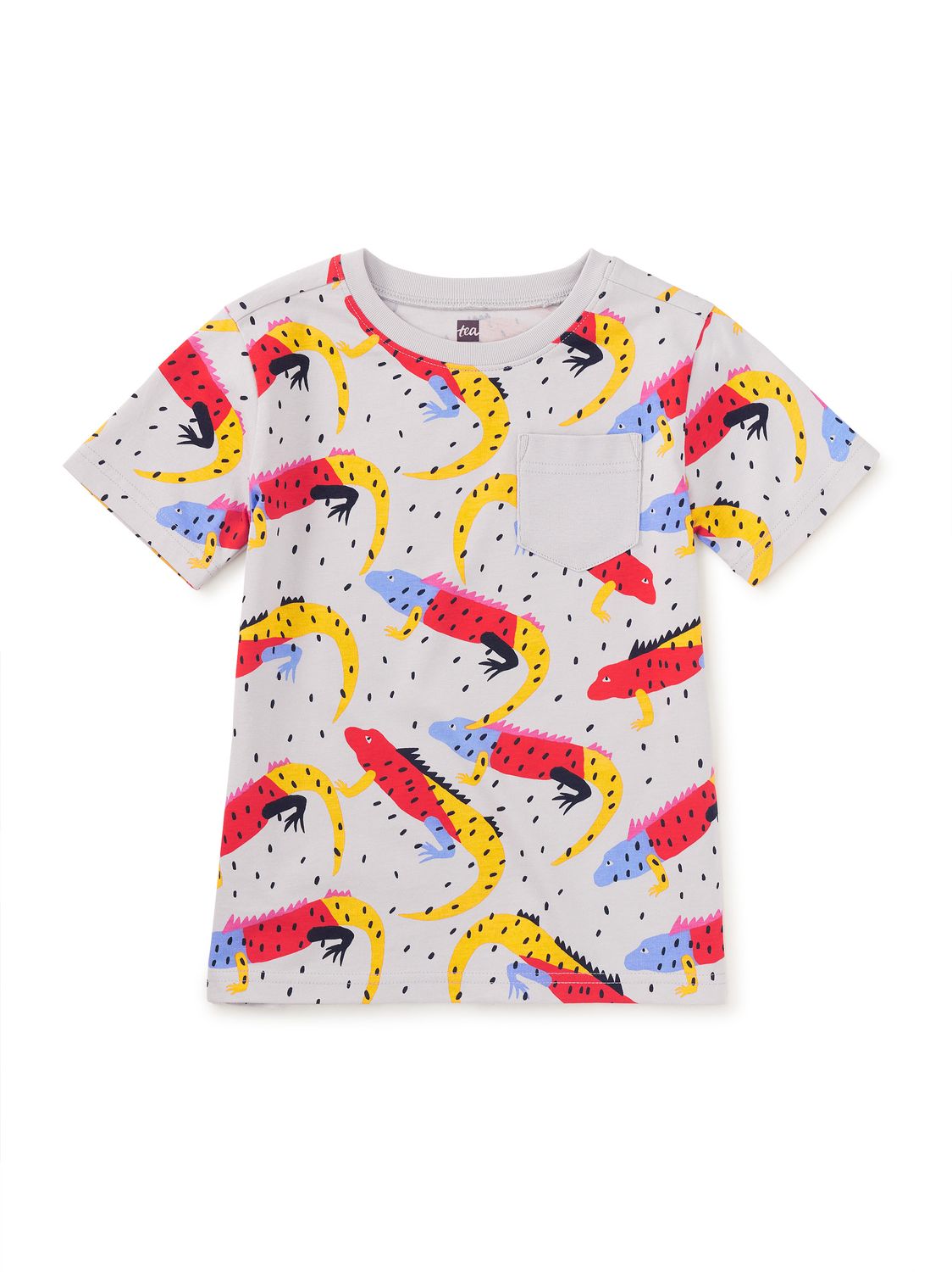 Printed Pocket Tee Iguana a Go-Go
