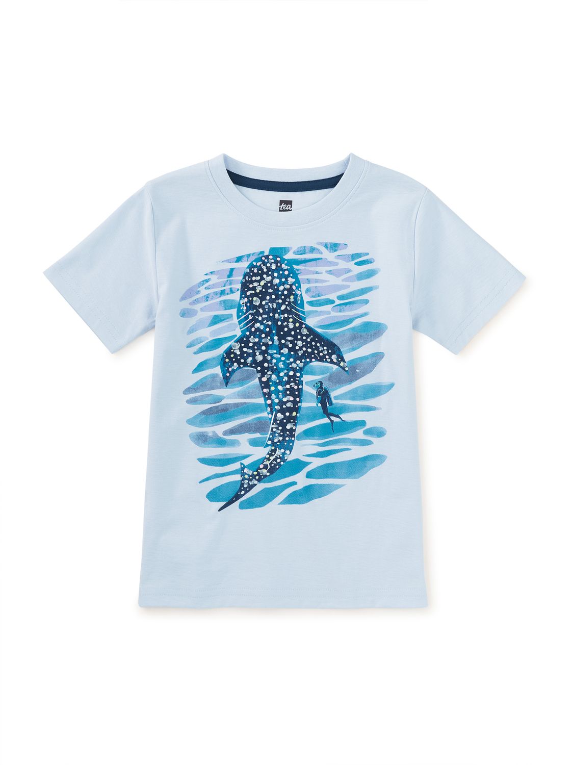 Whale and Scuba Graphic Tee Vista Blue