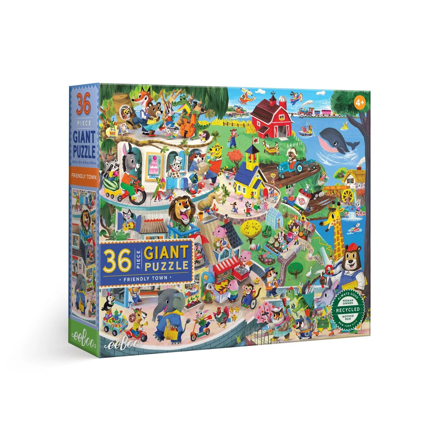 Friendly Town 36 Piece Giant Rectangle Puzzle