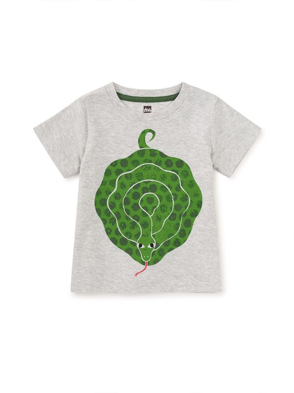 Anaconda Graphic Baby Tee light Grey Heather