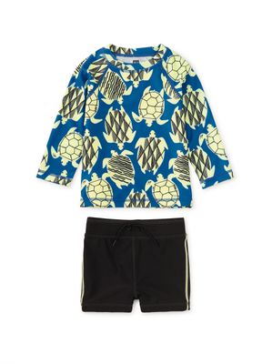 Rash Guard Baby Swim Set Tiled Turtles