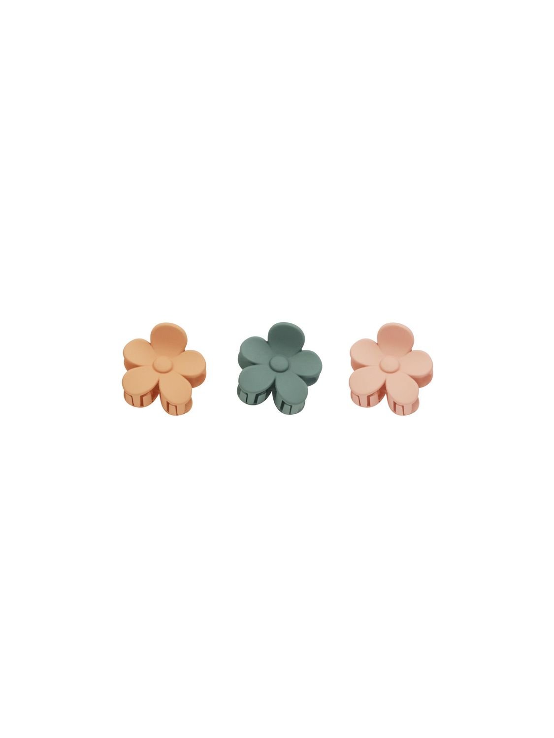 Flower Hair Clip Set Grapefruit, Eucalyptus, Pink