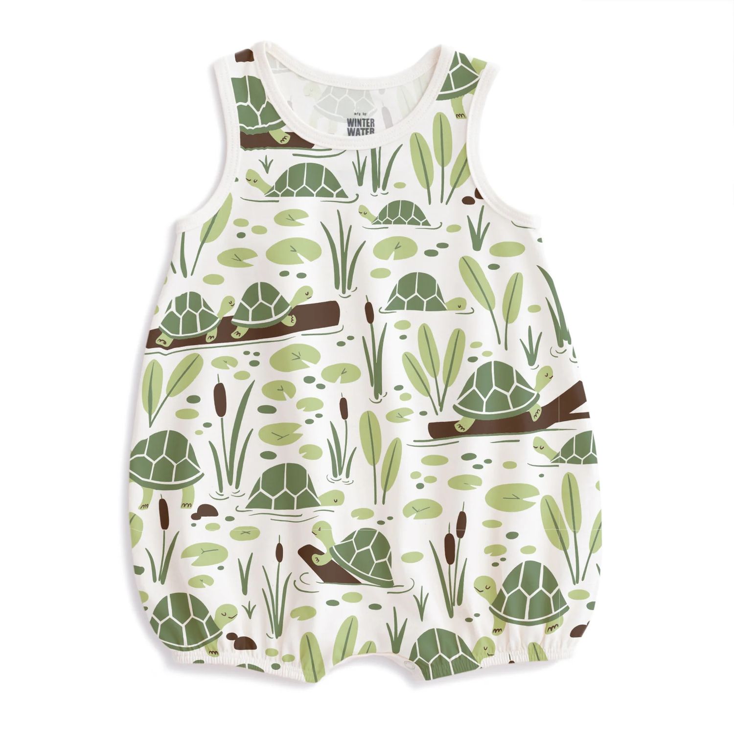 Bubble Romper Turtles Green 