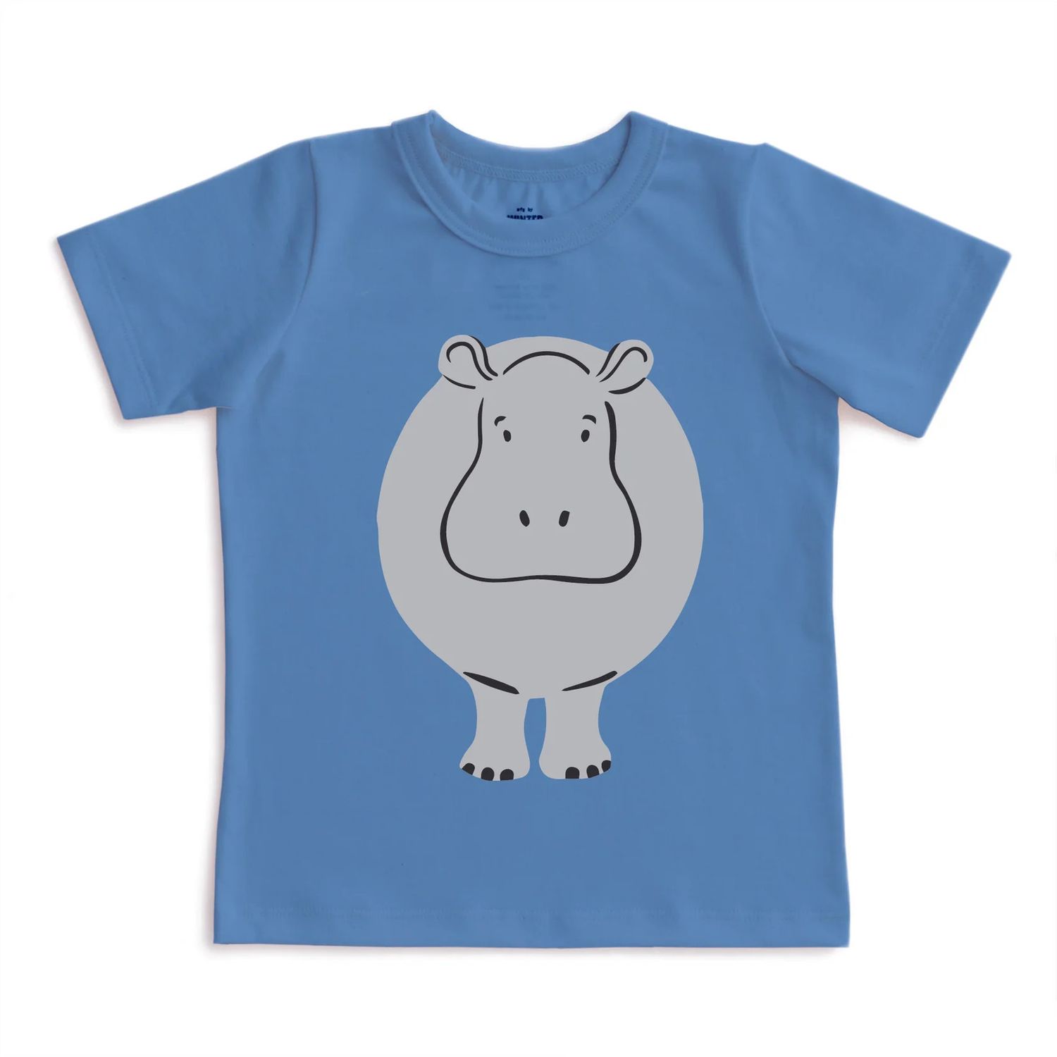 Short Sleeve Graphic Baby Tee  Hippo Lake Blue
