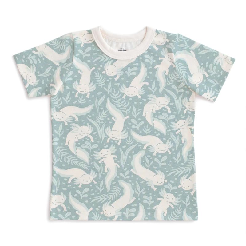 Short Sleeve Tee Axolotls Surf Blue
